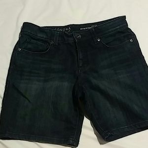 Boyfriend blue jean shorts